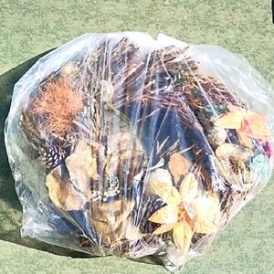 Decorative Autumn Wreath with Gold and Orange Accents